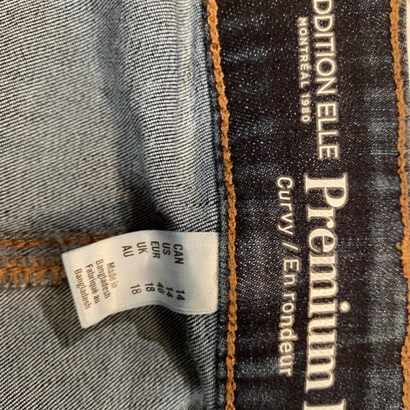 Addition Elle   Straight Leg Curvy Jeans 14W - Picture 3 of 3